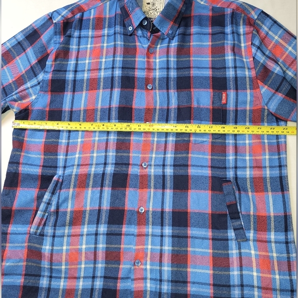 RSVLTS The Minnesotan Flannel Shirt Men's Size X‎ Large Blue Red Front Pockets - Picture 4 of 10